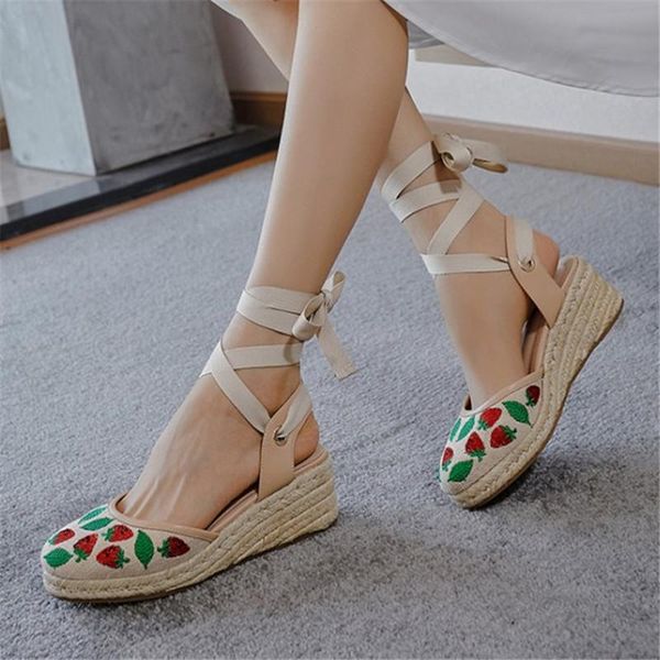 dress shoes pxelena weaving cross tied gladiator sandals women wedge high heel embroider leaf strawberry genuine leather+ strappy, Black
dress shoes pxelena weaving cross tied gladiator sandals women wedge high heel embroider leaf strawberry genuine leather+ strappy, Black