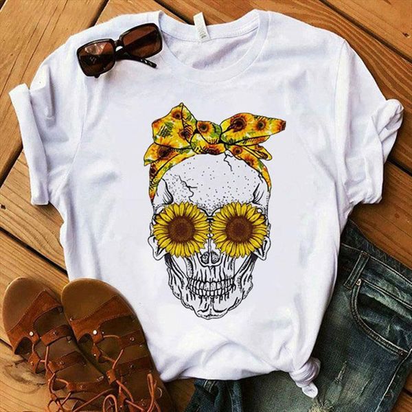 bandana skull print hip hop women t shirts vintage clothes printed funny short sleeve lady tee, White
bandana skull print hip hop women t shirts vintage clothes printed funny short sleeve lady tee, White