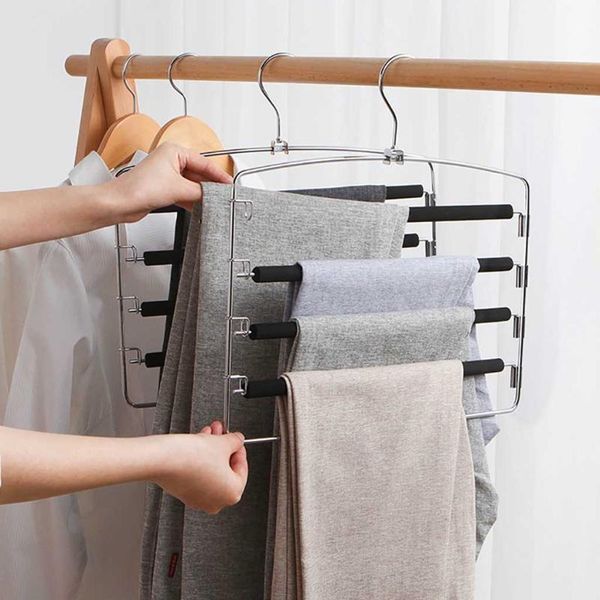 laundry bags multi-function pants hanger 5 layers hanging clothing stainless steel rack multilayer closet storage space
laundry bags multi-function pants hanger 5 layers hanging clothing stainless steel rack multilayer closet storage space