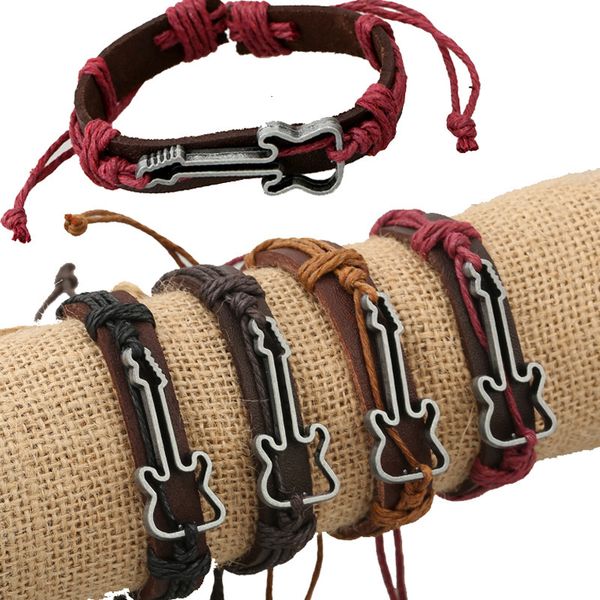 bangles bracelet punk alloy guitar hemp rope woven cowhide simple adjustable men's jewelry, Black
bangles bracelet punk alloy guitar hemp rope woven cowhide simple adjustable men's jewelry, Black