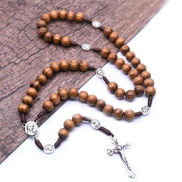 pendant necklaces handmade 59 rosary pine wooden 10mm beads alloy cross jewelry as fashion anniversary party present for man and woman, Silver
pendant necklaces handmade 59 rosary pine wooden 10mm beads alloy cross jewelry as fashion anniversary party present for man and woman, Silver