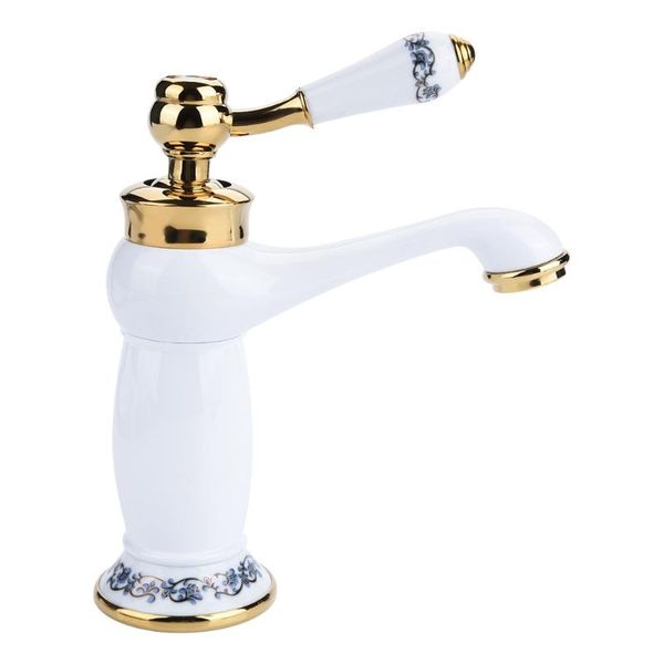 floral pattern single handle mixer tap cold/ water faucet for bathroom basin sink chromed antique white black optional faucets
floral pattern single handle mixer tap cold/ water faucet for bathroom basin sink chromed antique white black optional faucets