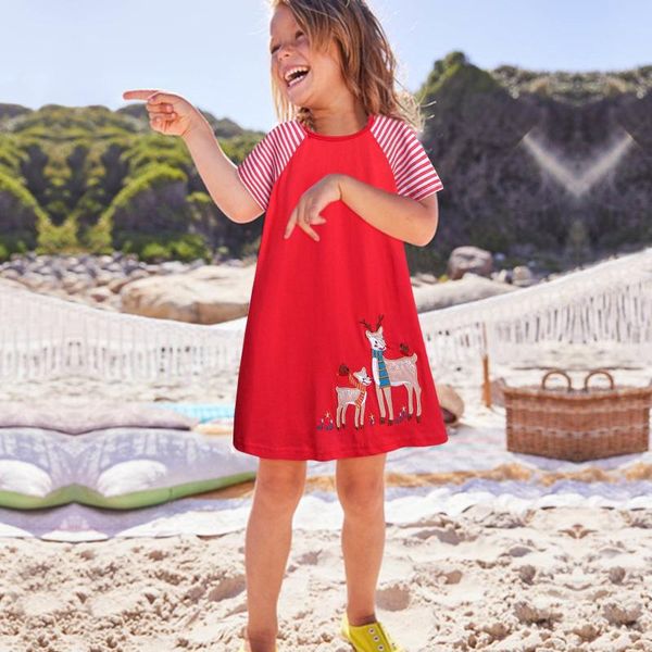 girl's dresses summer dress baby kids girls casual short sleeve cartoon patterns cotton girl clothes costume, Red;yellow
girl's dresses summer dress baby kids girls casual short sleeve cartoon patterns cotton girl clothes costume, Red;yellow
