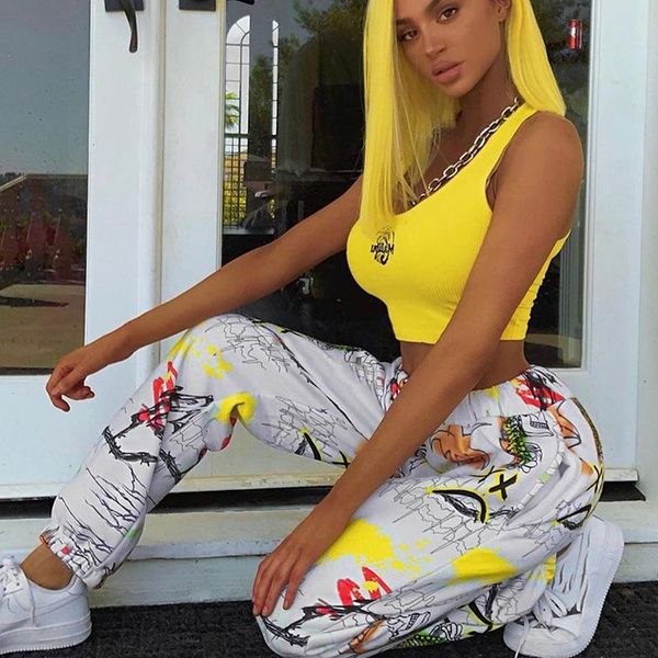 women's pants & capris spring-summer 2021 wild printing leisure female women joggers streetwear, Black;white
women's pants & capris spring-summer 2021 wild printing leisure female women joggers streetwear, Black;white