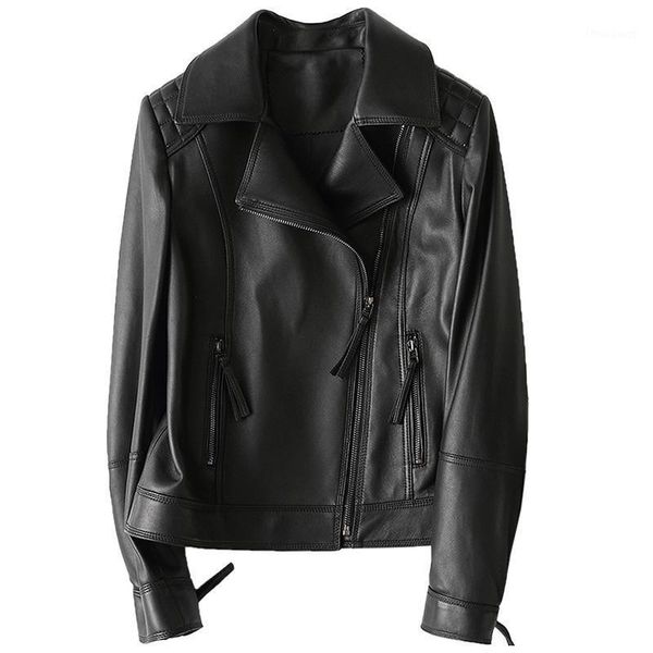 women's jackets 708 2021 autumn and winter leather clothes short sheepskin locomotive jacket slim fit, Black;brown
women's jackets 708 2021 autumn and winter leather clothes short sheepskin locomotive jacket slim fit, Black;brown