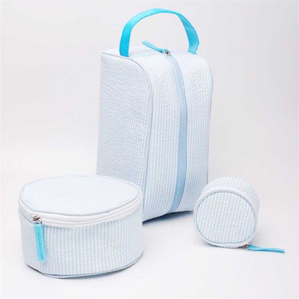 cosmetic bags & cases fashion customized striped portable travel bag with zipper makeup set seersucker sets
cosmetic bags & cases fashion customized striped portable travel bag with zipper makeup set seersucker sets