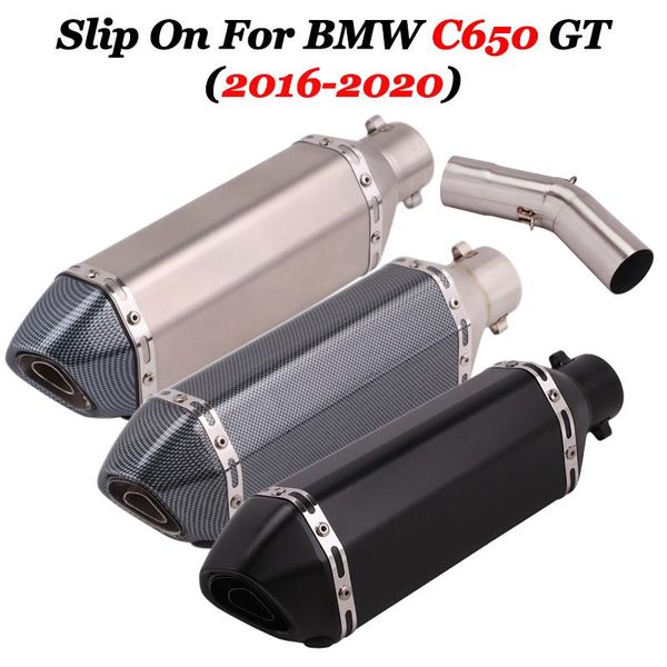 motorcycle exhaust system slip on for c650 gt 2021-2021 escape moto tip muffler middle link tube pipe db killer
motorcycle exhaust system slip on for c650 gt 2021-2021 escape moto tip muffler middle link tube pipe db killer
