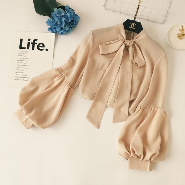 women's blouses & shirts chiffon blouse women zipper 2021 spring plus size bow tie lantern sleeve shirt female streetwear chic blusas, White
women's blouses & shirts chiffon blouse women zipper 2021 spring plus size bow tie lantern sleeve shirt female streetwear chic blusas, White