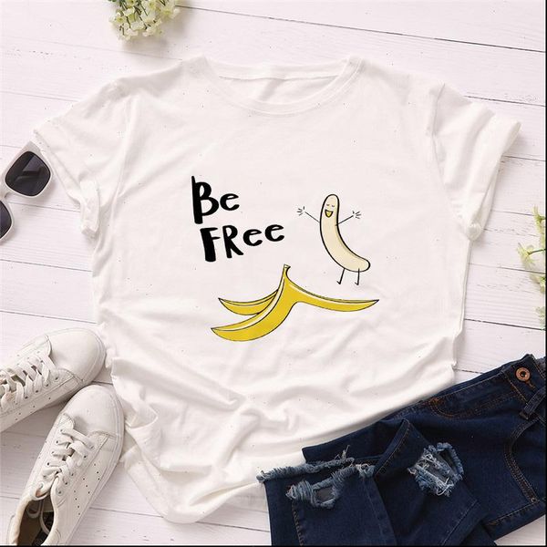 summer womens t shirt clothing fun banana print lady o neck short sleeve tshort, White
summer womens t shirt clothing fun banana print lady o neck short sleeve tshort, White