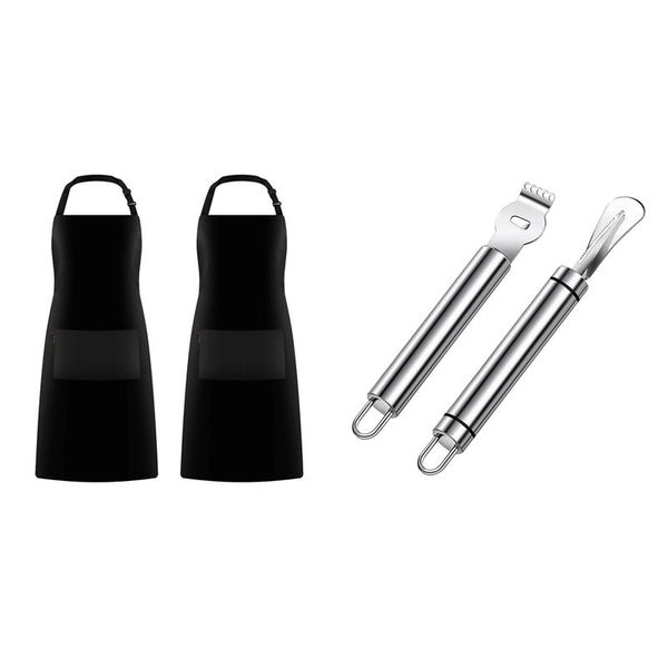 aprons 2-pack black adjustable bib apron 2 pockets & pcs orange citrus peelers grater zester slicer cutter opener
aprons 2-pack black adjustable bib apron 2 pockets & pcs orange citrus peelers grater zester slicer cutter opener