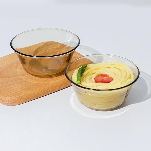 bowls tea colored glass bowl cover creative european fruit salad soup 350ml