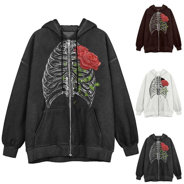 women's hoodies & sweatshirts oversized hoodie women personalized y2k zip up skeleton rose print pullover sweatshirt goth jacket with p, Black
women's hoodies & sweatshirts oversized hoodie women personalized y2k zip up skeleton rose print pullover sweatshirt goth jacket with p, Black