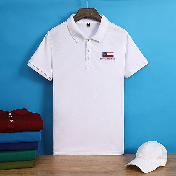 men's polos 2021 shirt men brothers solid casual business slim fit us flag short sleeve summer tees, White;black
men's polos 2021 shirt men brothers solid casual business slim fit us flag short sleeve summer tees, White;black
