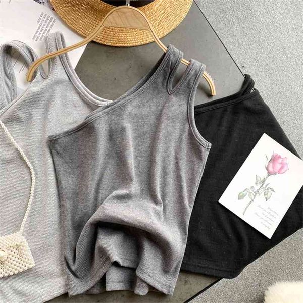 chic knitted tank solid one shoulder sleeveless summer t-shirt slim tight fit stretch casual lady tee 210603, White
chic knitted tank solid one shoulder sleeveless summer t-shirt slim tight fit stretch casual lady tee 210603, White