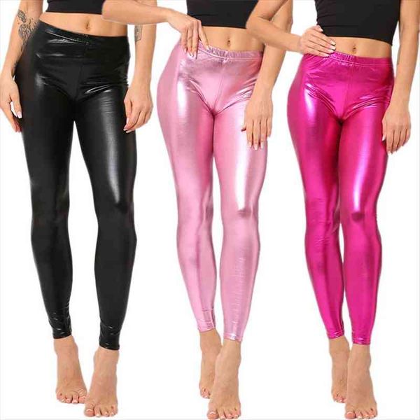 faux leather shiny neon color womens leggings pencil pants elastic mid-waist girl leggins party stage show trousers clothing, Black
faux leather shiny neon color womens leggings pencil pants elastic mid-waist girl leggins party stage show trousers clothing, Black