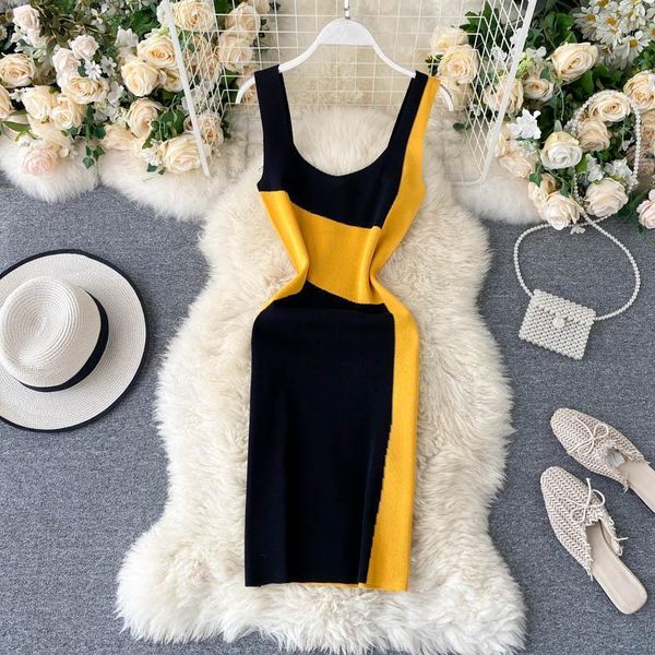casual dresses women's clothing colorblock suspenders hips knitting dress, Black;gray
casual dresses women's clothing colorblock suspenders hips knitting dress, Black;gray