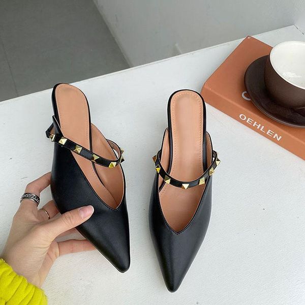 dress shoes 2021 woman pumps v design pointed toe high heels rivets slip on mules stiletto ladies slides, Black
dress shoes 2021 woman pumps v design pointed toe high heels rivets slip on mules stiletto ladies slides, Black