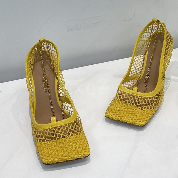 sandals summer fashion chain square toe ankle strap women stiletto designer mesh thin high heels lady woman party shoes, Black
sandals summer fashion chain square toe ankle strap women stiletto designer mesh thin high heels lady woman party shoes, Black