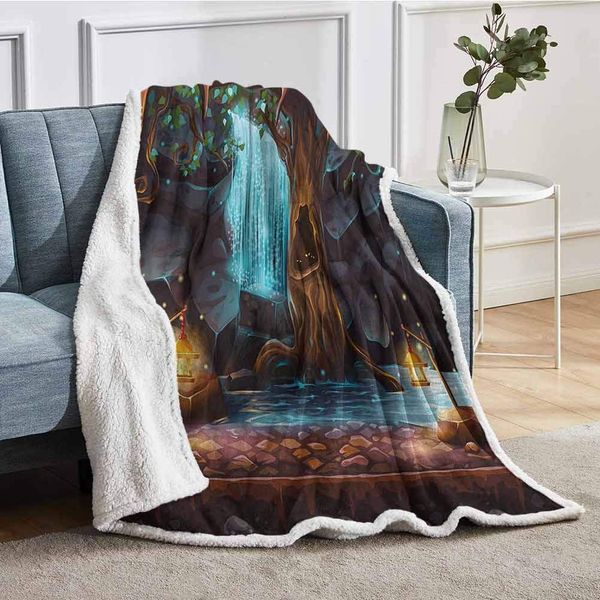 Fleece Throw Blankets Enchanted Forest with Cave Waterfall and Magic Tree Barrel of Gold Elf Image Fall Throw Blanket for
Fleece Throw Blankets Enchanted Forest with Cave Waterfall and Magic Tree Barrel of Gold Elf Image Fall Throw Blanket for