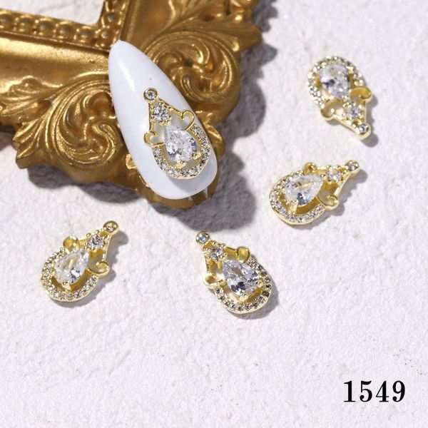 2pcs luxury zircon 3d nail art decorations shiny pearl diamonds crystal alloy pendant jewelry manicure design accessories, Silver;gold
2pcs luxury zircon 3d nail art decorations shiny pearl diamonds crystal alloy pendant jewelry manicure design accessories, Silver;gold