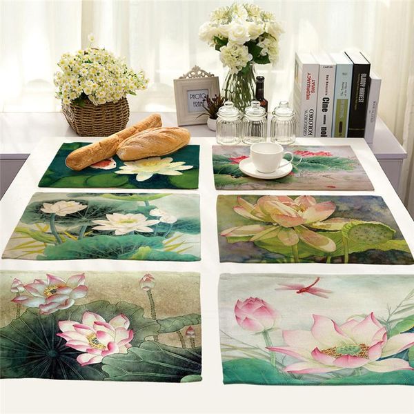 lotus table mat for pad dining cloth flowers placemat linen flax heat insulation non-slip placemats bowl mats & pads
lotus table mat for pad dining cloth flowers placemat linen flax heat insulation non-slip placemats bowl mats & pads