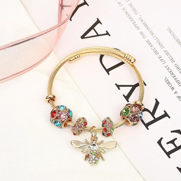 charm bracelets fashion personality adjustable bracelet for wome bee shiny pendants exquisite bangle jewelry halloween gift, Golden;silver
charm bracelets fashion personality adjustable bracelet for wome bee shiny pendants exquisite bangle jewelry halloween gift, Golden;silver