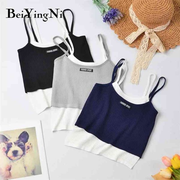 female cropped fake two-piece patchwork y2k corset women slim casual tank chic fashion camis 210506, Black
female cropped fake two-piece patchwork y2k corset women slim casual tank chic fashion camis 210506, Black