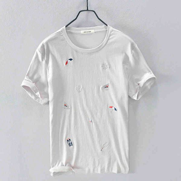 men's t-shirts embroidered short sleeve summer t shirt solid casual t-shirt for men comfortable o-neck tshirt mens overhemd camiseta 4v, White;black
men's t-shirts embroidered short sleeve summer t shirt solid casual t-shirt for men comfortable o-neck tshirt mens overhemd camiseta 4v, White;black