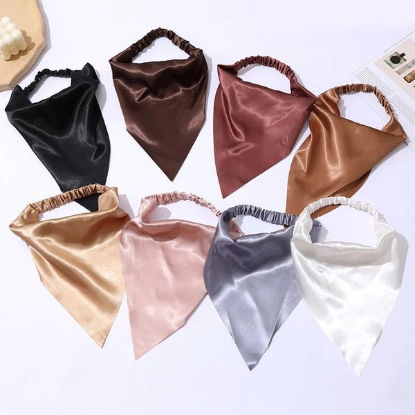 triangle scarf bandanas glossy satin hair scrunchies elastic hair band triangle scarf headband solid turban headwrap headbands, Silver
triangle scarf bandanas glossy satin hair scrunchies elastic hair band triangle scarf headband solid turban headwrap headbands, Silver
