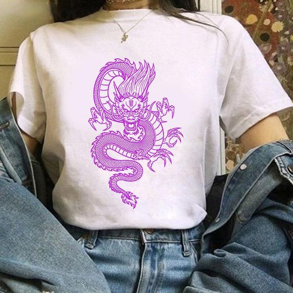 women's t-shirt latest dragon totum printing casual short-sleeved street o-neck harajuku top, White
women's t-shirt latest dragon totum printing casual short-sleeved street o-neck harajuku top, White