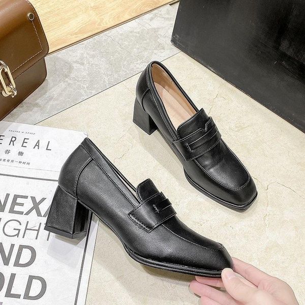 dress shoes wood high heels pumps square toe footwear cow leather female fashion slip on woman spring 2021, Black
dress shoes wood high heels pumps square toe footwear cow leather female fashion slip on woman spring 2021, Black