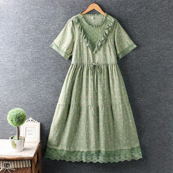 casual dresses summer women's clothing small fresh o neck short sleeve dress cotton linen floral 21083, Black;gray
casual dresses summer women's clothing small fresh o neck short sleeve dress cotton linen floral 21083, Black;gray