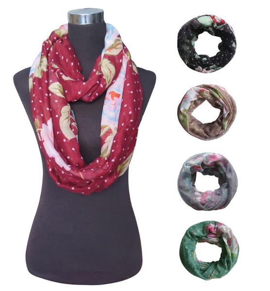 scarves fashion floral and polka dots print women's infinity loop circle scarf,, Blue;gray
scarves fashion floral and polka dots print women's infinity loop circle scarf,, Blue;gray