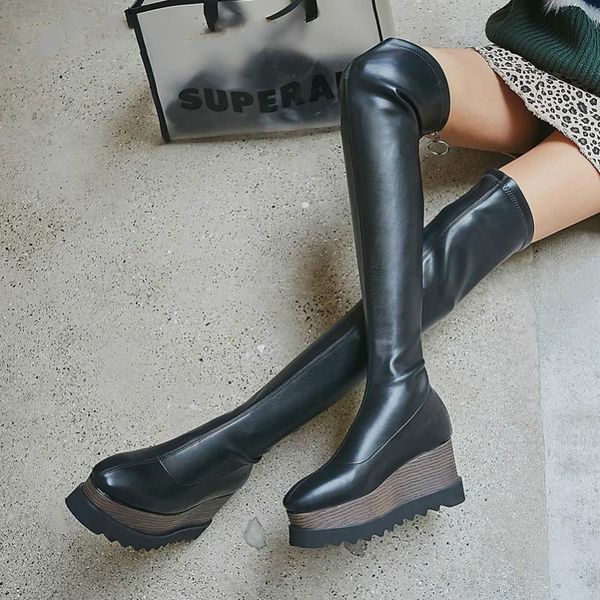 boots winter thigh high women zipper platform wedge heel over the knee slim shoes lady autumn size 3-10, Black
boots winter thigh high women zipper platform wedge heel over the knee slim shoes lady autumn size 3-10, Black