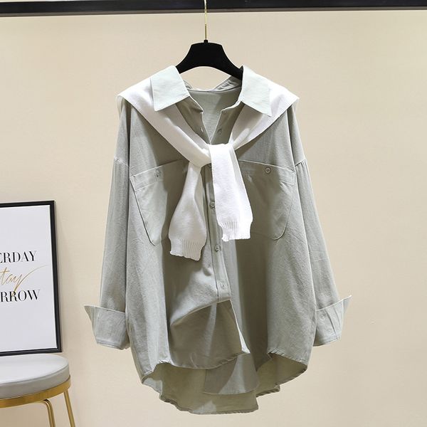 two-piece set shawl shirt for women 2021 spring new fashion loose blouse casual sun-proof new fashion all-match blusas, White
two-piece set shawl shirt for women 2021 spring new fashion loose blouse casual sun-proof new fashion all-match blusas, White