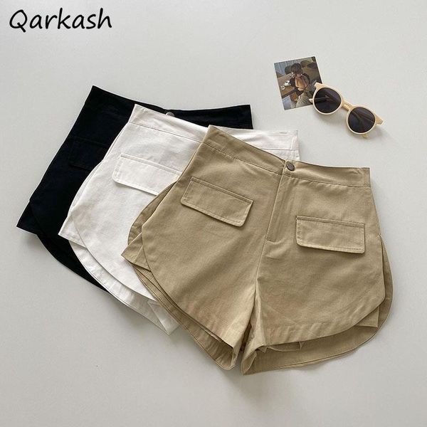 women's shorts women simple solid color skinny high waist all-match club street korean buttons ladies thin summer basic trousers, White;black
women's shorts women simple solid color skinny high waist all-match club street korean buttons ladies thin summer basic trousers, White;black
