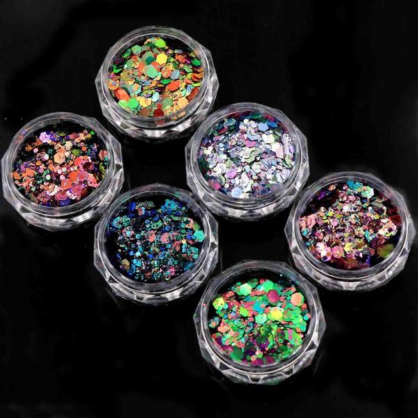 nail glitter 6 colors holographic flakes sequins symphony powder pigment acrylic nails tools, Silver;gold
nail glitter 6 colors holographic flakes sequins symphony powder pigment acrylic nails tools, Silver;gold