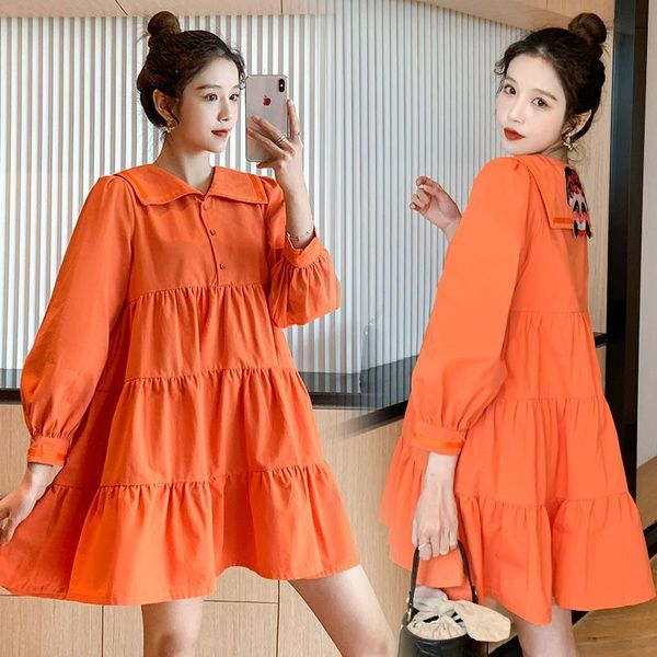 802# maternity clothes spring autumn cotton long sleeves loose stylish dress pregnant women mom dresses, White
802# maternity clothes spring autumn cotton long sleeves loose stylish dress pregnant women mom dresses, White