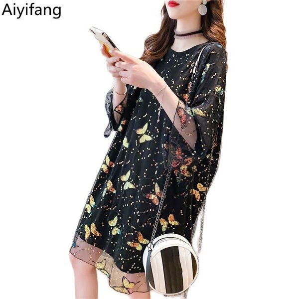 women's t-shirt korean butterfly embroidery mesh summer large size long tees skirt short-sleeved loose black white tshirt
women's t-shirt korean butterfly embroidery mesh summer large size long tees skirt short-sleeved loose black white tshirt