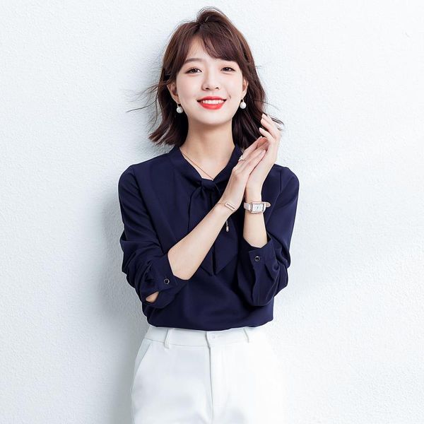 women's blouses & shirts blouse women autumn 2021 fashion vintage full sleeve chiffon solid straight o-neck navy blusas womens and, White
women's blouses & shirts blouse women autumn 2021 fashion vintage full sleeve chiffon solid straight o-neck navy blusas womens and, White