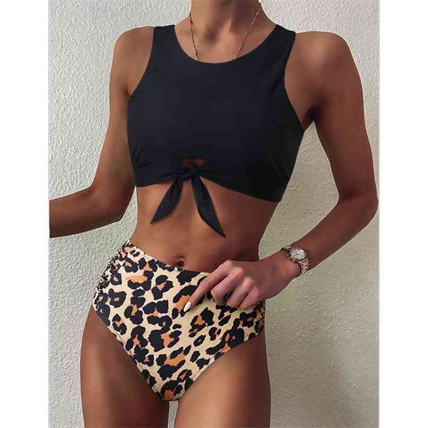 high waist bikini leopard swimsuit women floral print neck push up swimwear snake bathing suit 210615, White;black
high waist bikini leopard swimsuit women floral print neck push up swimwear snake bathing suit 210615, White;black