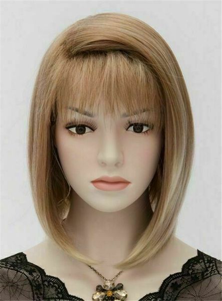 new medium brown mix blonde cosplay party straight synthetic wig for women's cosplay, Black
new medium brown mix blonde cosplay party straight synthetic wig for women's cosplay, Black