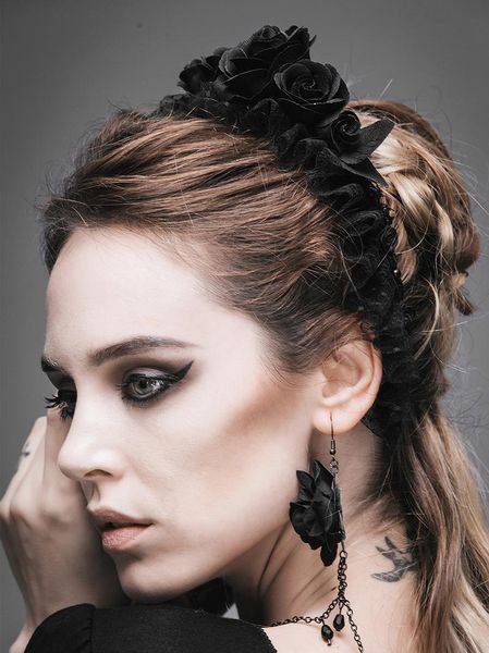 gothic fashion casual headdress floral accessory five roses hairbands elegant women black headwear hair accessories
gothic fashion casual headdress floral accessory five roses hairbands elegant women black headwear hair accessories