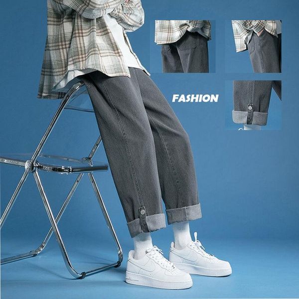 spring summer solid color jeans men korean fashion loose casual straight-leg harajuku streetwear wide-leg pants men's, Blue
spring summer solid color jeans men korean fashion loose casual straight-leg harajuku streetwear wide-leg pants men's, Blue
