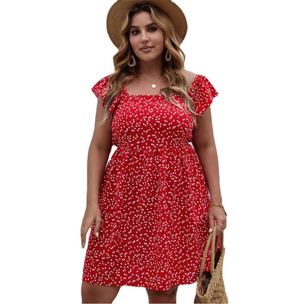 plus size dresses 2021 women polka dot summer dress 4xl curvy girl square collar ruffles short sleeve mini backless sundresses, Black
plus size dresses 2021 women polka dot summer dress 4xl curvy girl square collar ruffles short sleeve mini backless sundresses, Black