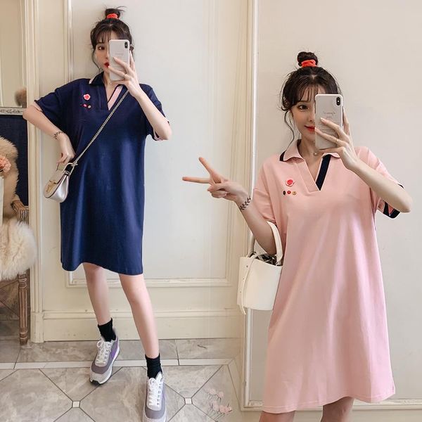maternity dresses 10766# dress summer cotton short sleeves turn down collar stylish pregnant women mom, White
maternity dresses 10766# dress summer cotton short sleeves turn down collar stylish pregnant women mom, White