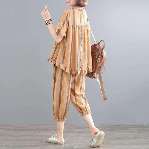 women's two piece pants summer clothes 2021 korean loose o-neck short-sleeve stripe fashion suit casual sets womens outfits y763, White
women's two piece pants summer clothes 2021 korean loose o-neck short-sleeve stripe fashion suit casual sets womens outfits y763, White