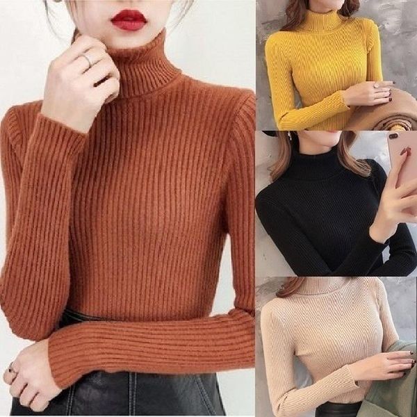 women's sweaters winter women knitted turtleneck sweater casual soft -neck jumper fashion slim femme elasticity pullovers, White;black
women's sweaters winter women knitted turtleneck sweater casual soft -neck jumper fashion slim femme elasticity pullovers, White;black