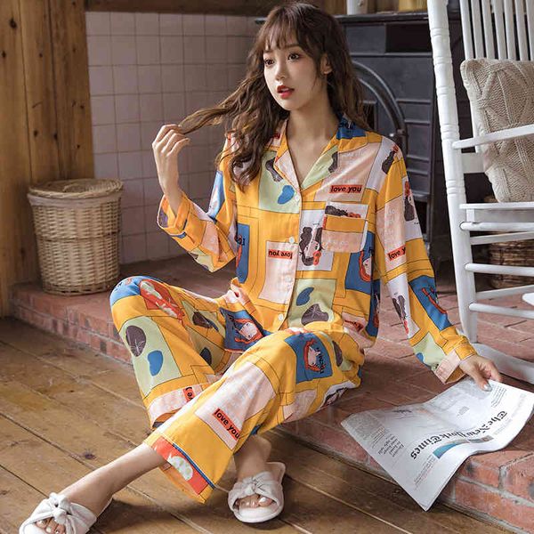 women's sleepwear cotton satin print thin pajama set long sleeve trousers silk v-neck suit pyjamas ako4, Black;red
women's sleepwear cotton satin print thin pajama set long sleeve trousers silk v-neck suit pyjamas ako4, Black;red