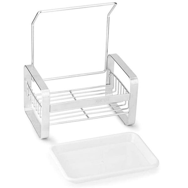 sink caddy organizer sponge holder, premium stainless steel for soap brush organization storage baskets
sink caddy organizer sponge holder, premium stainless steel for soap brush organization storage baskets